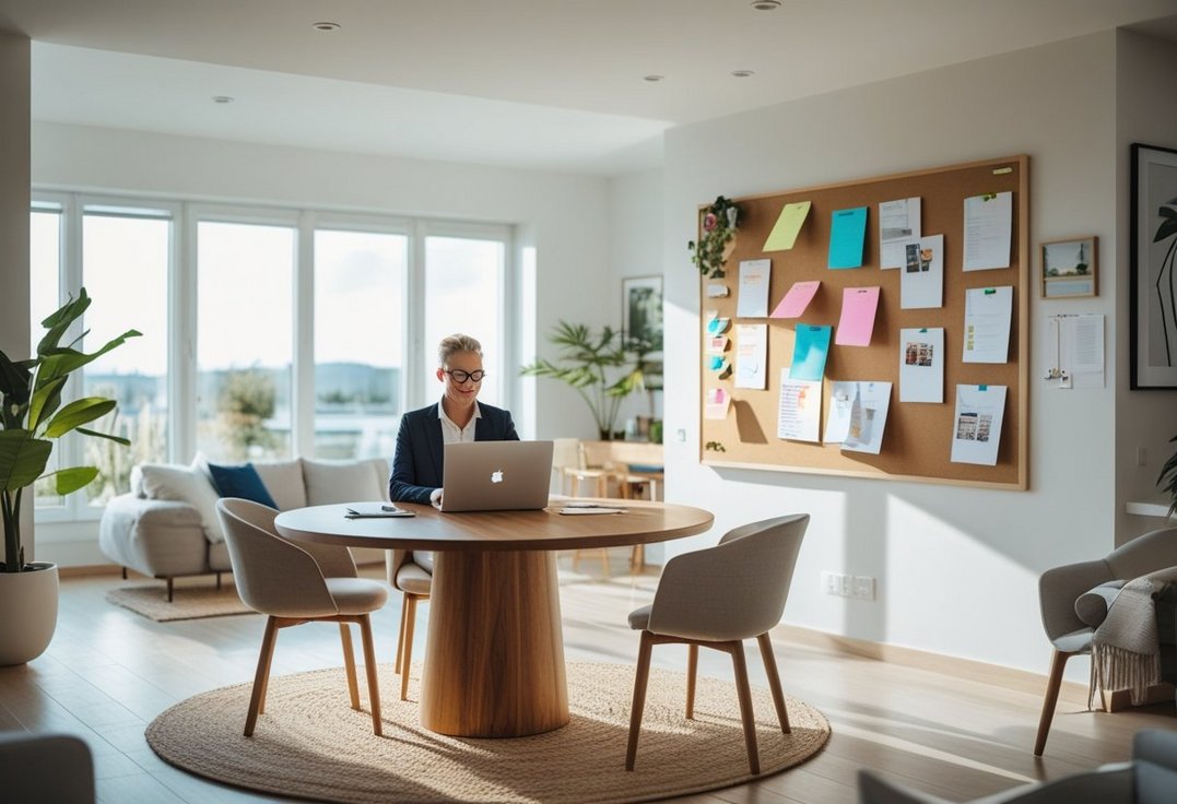 Saadan skaber du et stilfuldt hjemmekontor med magnettavler og rundt spisebord til hjemmet Saadan skaber du et stilfuldt hjemmekontor med magnettavler og rundt spisebord til hjemmet